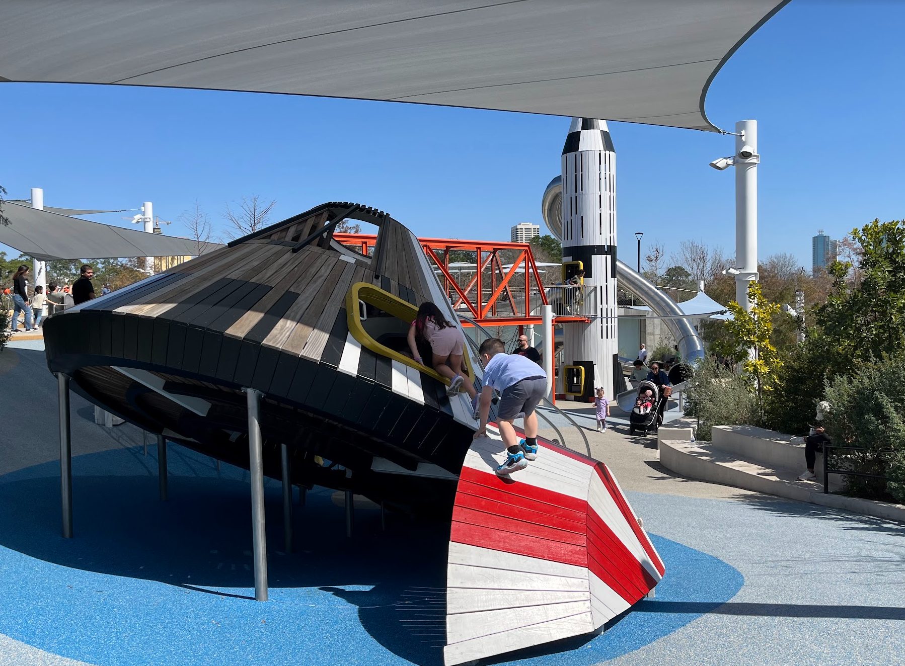 child climbing playground